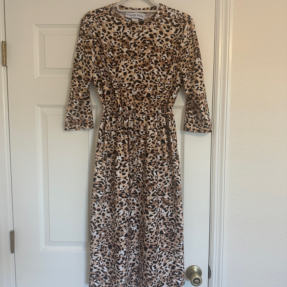 Kamp Kloz leopard swim dress